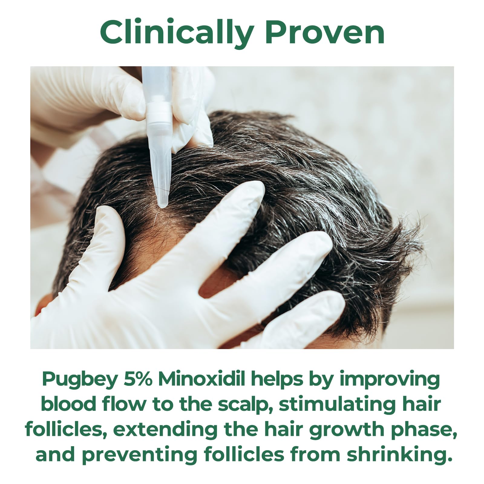 Pugbey biotin-enriched formula bottle supports nourished, healthier-looking hair.