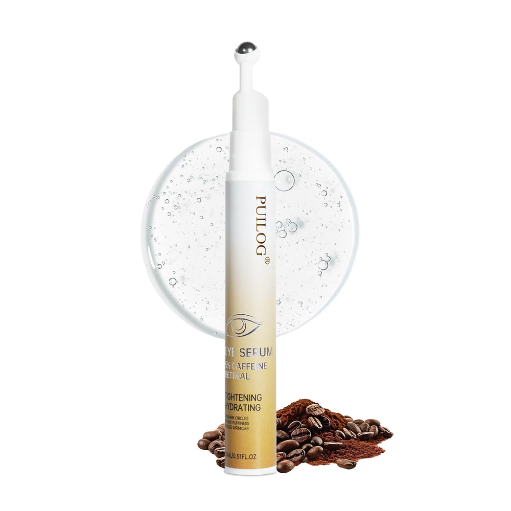 PUILOG 5% caffeine eye cream with roller depuffs and refreshes the eye area.