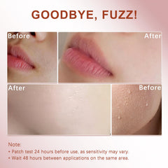 Applying cream on upper lip for precise depilation