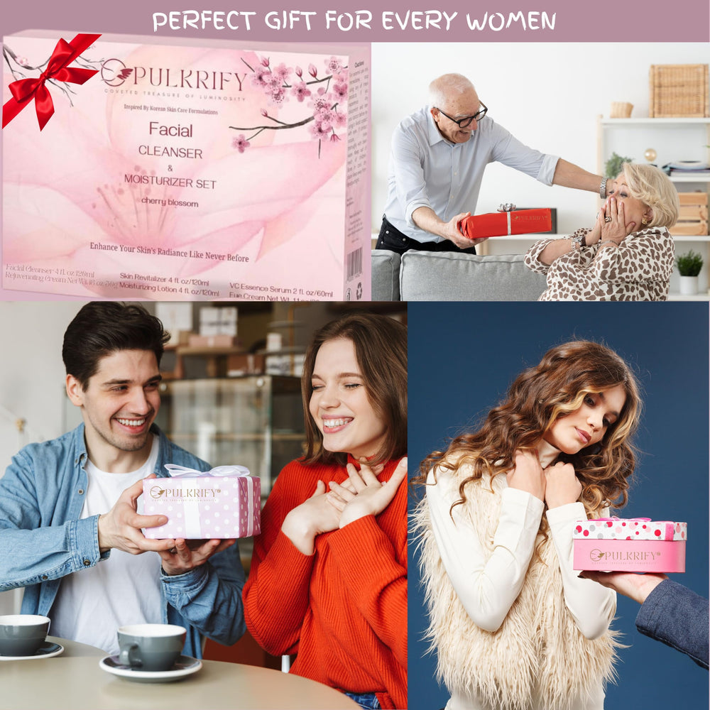 Pulkrify Cherry Blossom Set box showcases premium skincare gift