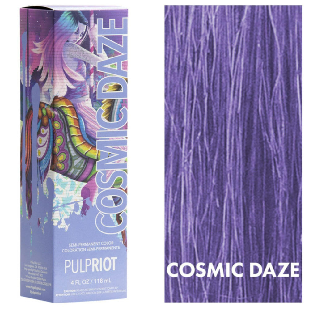 Pulp Riot Cosmic Daze bottle front with vibrant color; semi-permanent formula nourishes while coloring