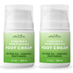 Pumice Valley 2-pack foot cream tubes ready for home use and dry feet relief