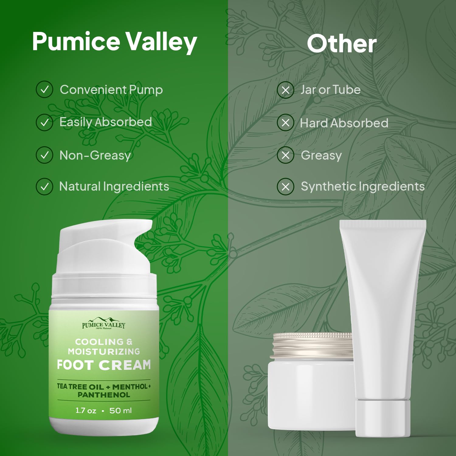 Pumice Valley cream smooths heels after use