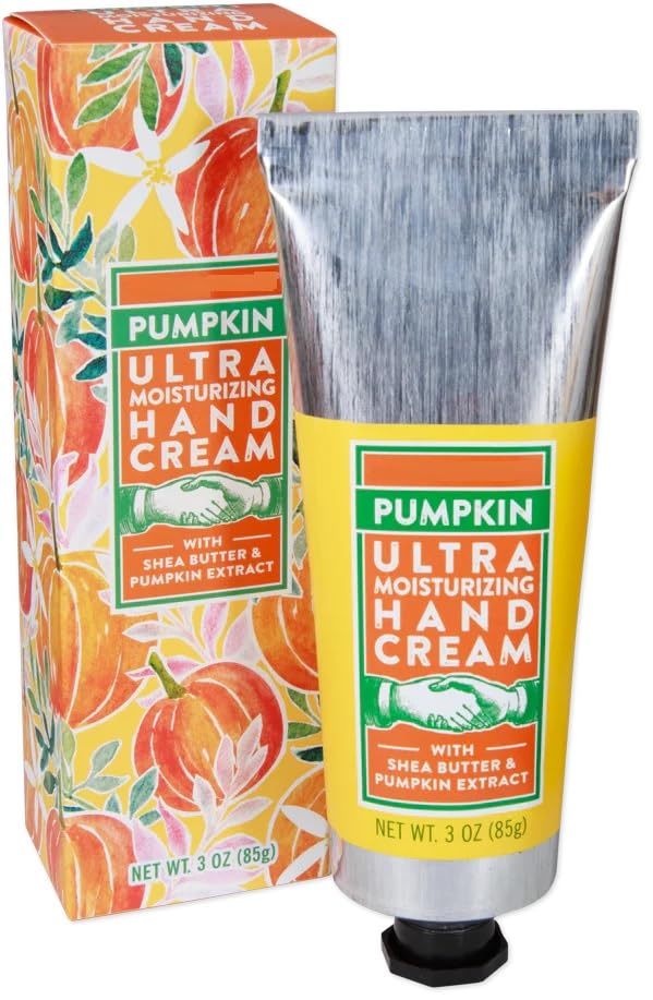 Pumpkin Ultra Moisturizing Hand Cream packaging shows nourishing care.