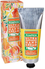 Pumpkin Ultra Moisturizing Hand Cream swatch demonstrates rich formula for moisturized fingertips.