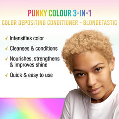 Punky Blondetastic close-up of creamy lather indicating gentle cleansing and moisture.