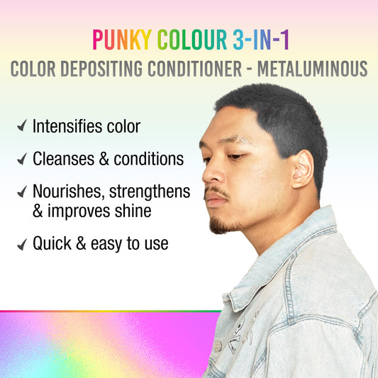 Punky Colour 3-in-1 application shows even pigment distribution.