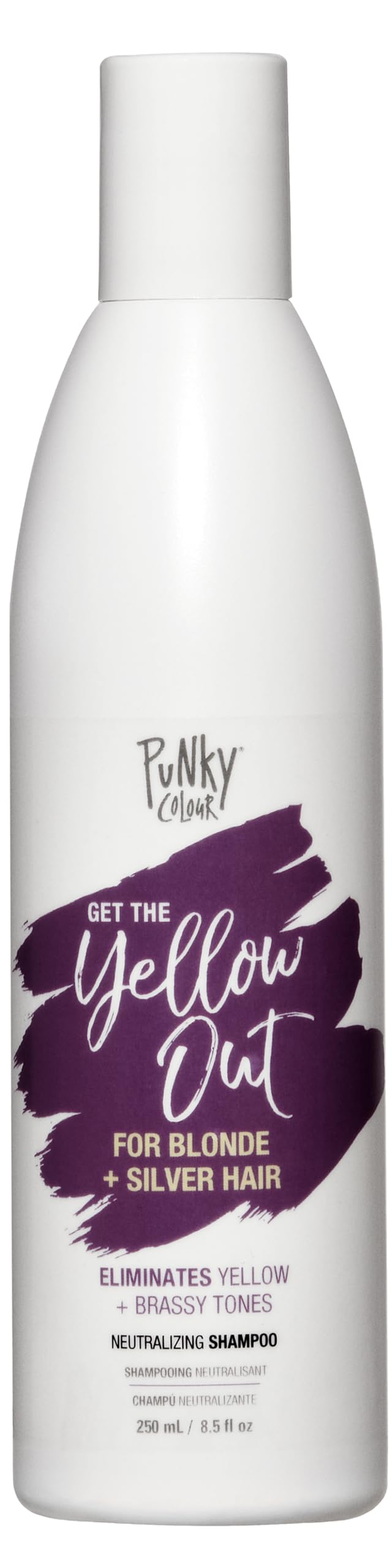 Punky Colour 3-in-1 Yellow Out bottle front for vibrant color and brass tone reduction