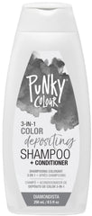 Punky Colour 3-in-1 Diamondista bottle pour demonstrates color-depositing cleanse for vibrant results.