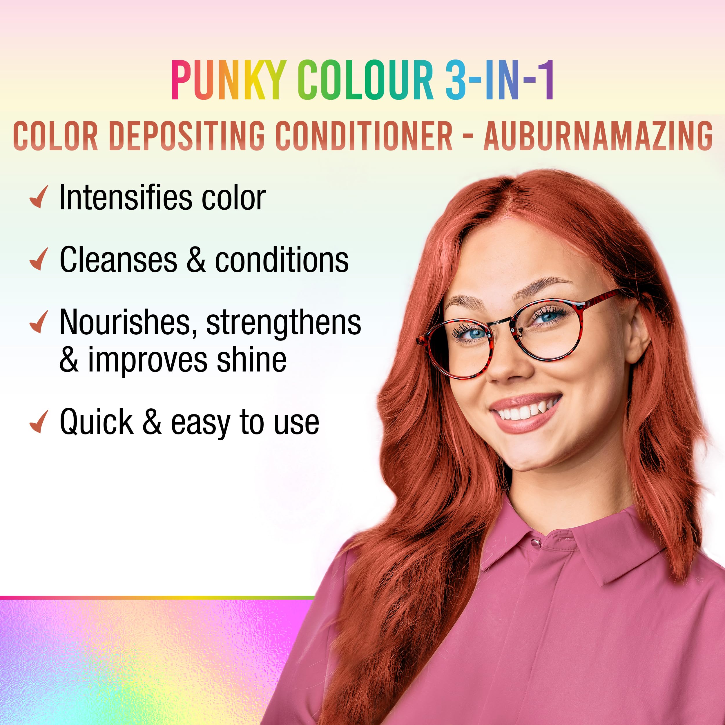 Punky Colour 3-in-1 cleanser in use, applying color during a routine wash