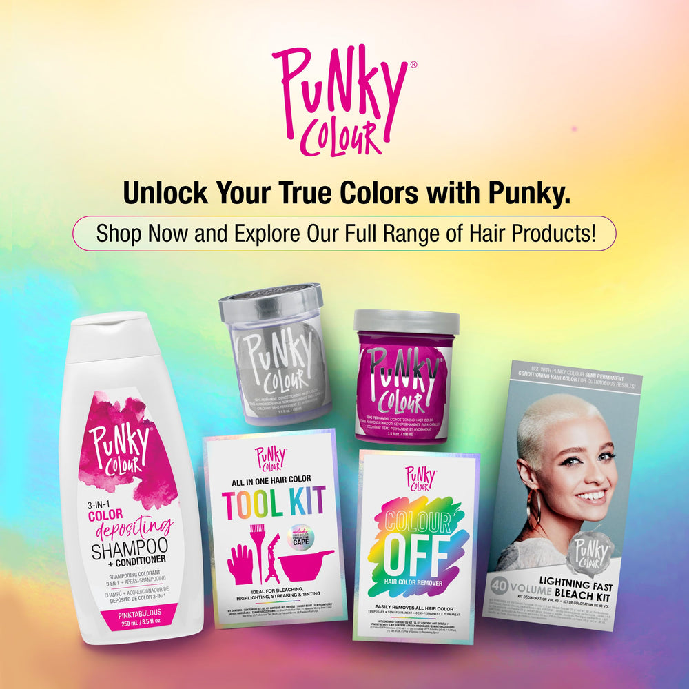 Punky Colour 3-in-1 Pinktabulous lifestyle shot for all hair types.