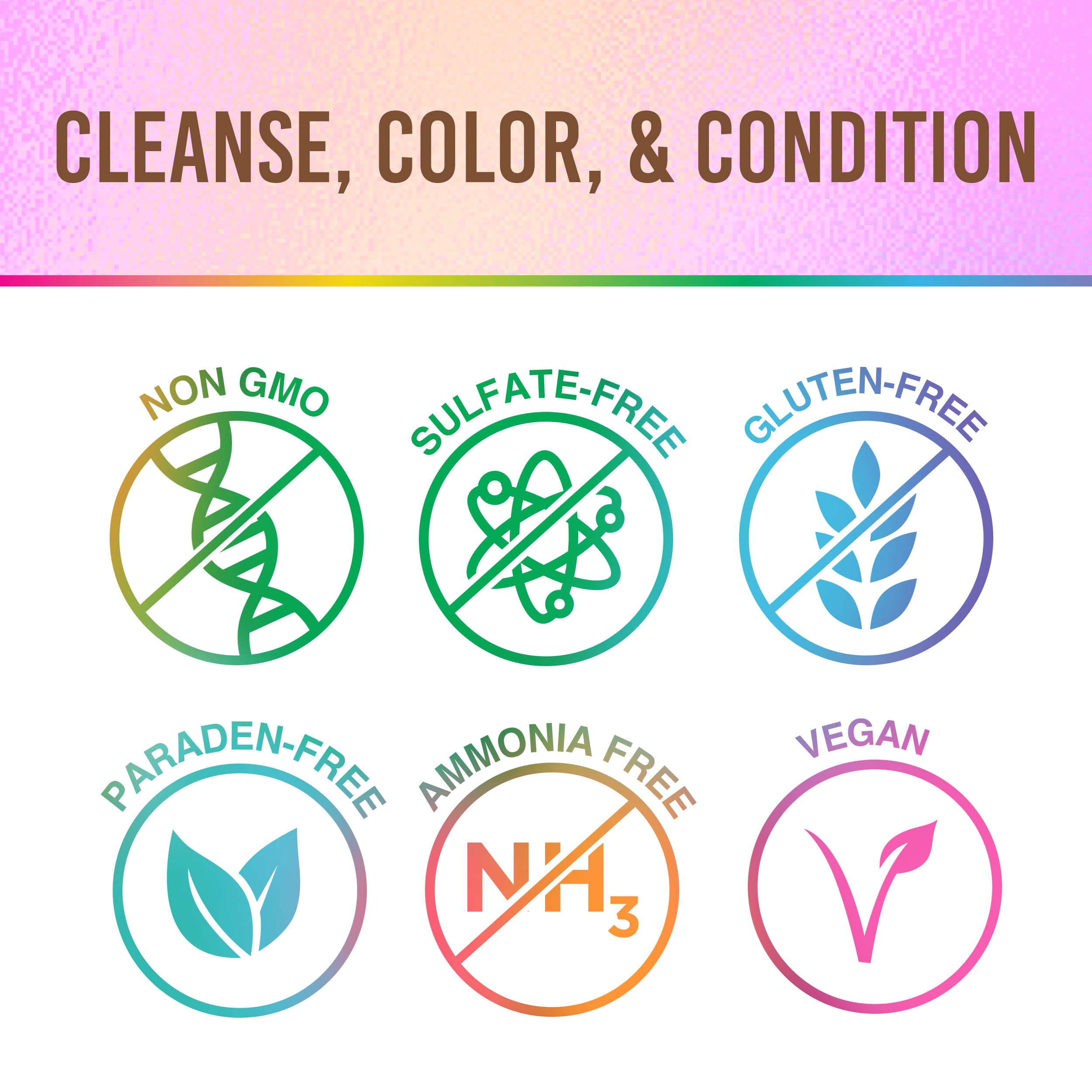 Punky Colour 3-in-1 hair shine after use reveals vibrant color.