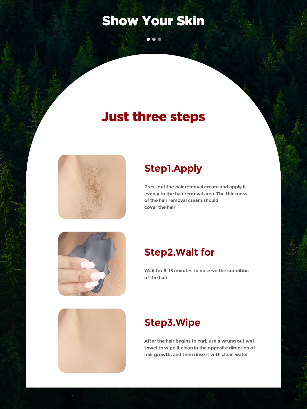 PUPUPE finished skin showing smooth results and comfort.