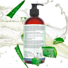 PURA D'OR Aloe Vera Gel packaging box emphasizes USDA Organic, preservative-free claim.