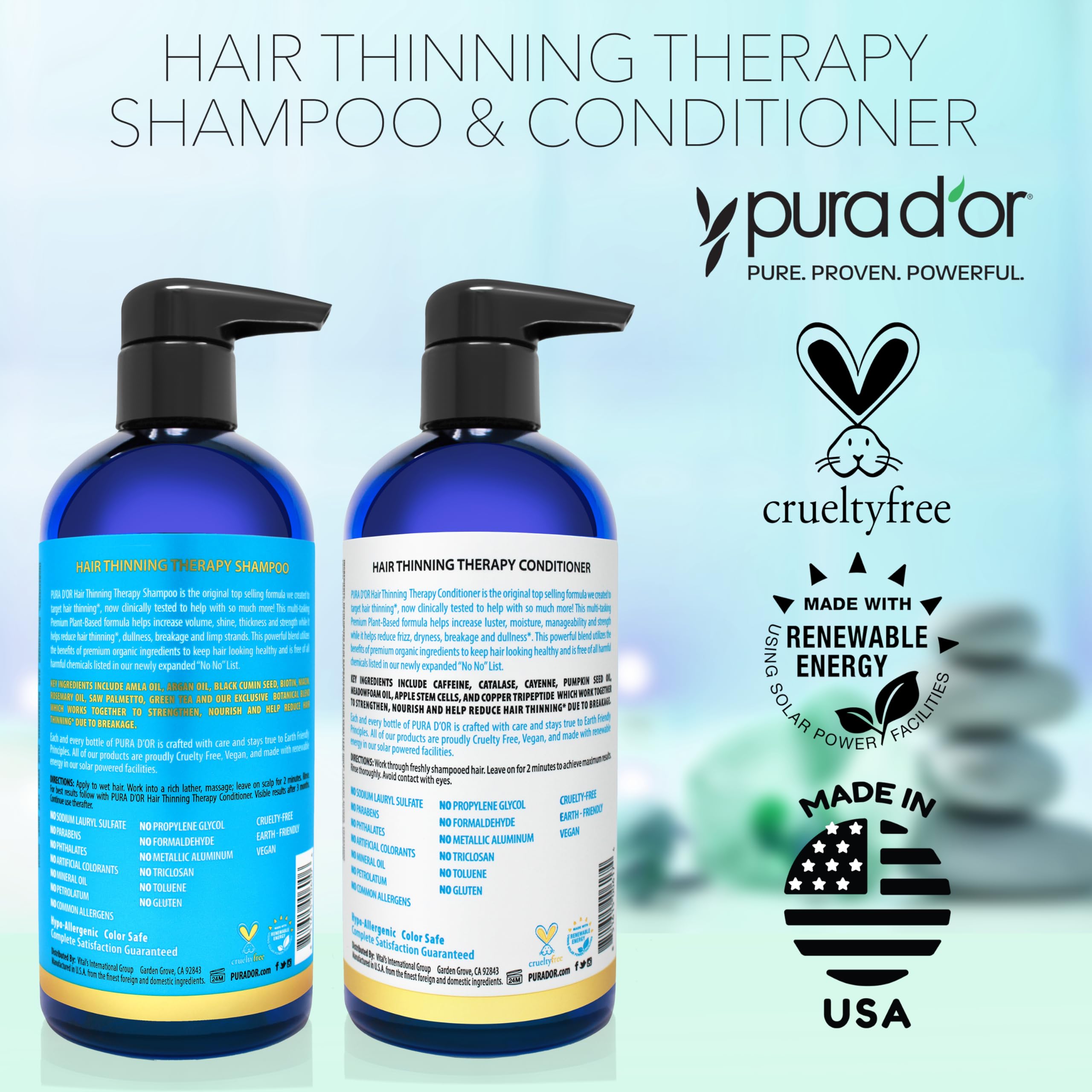 PURA D'OR Conditioner being applied for detangling and smoother hair