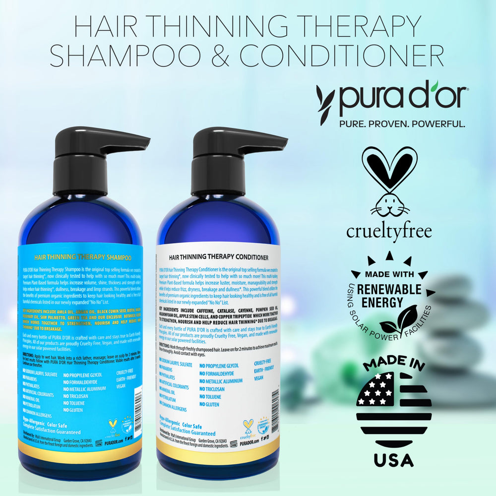 PURA D'OR Conditioner being applied for detangling and smoother hair