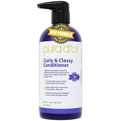 PURA D'OR Curly & Classy conditioner bottle showcasing deep hydration for defined curls.