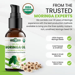 PURA VIDA MORINGA seeds cold-pressed preserves natural nutrients
