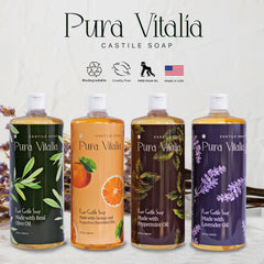 Pura Vitalia peppermint castile soap body cleanse with natural oils
