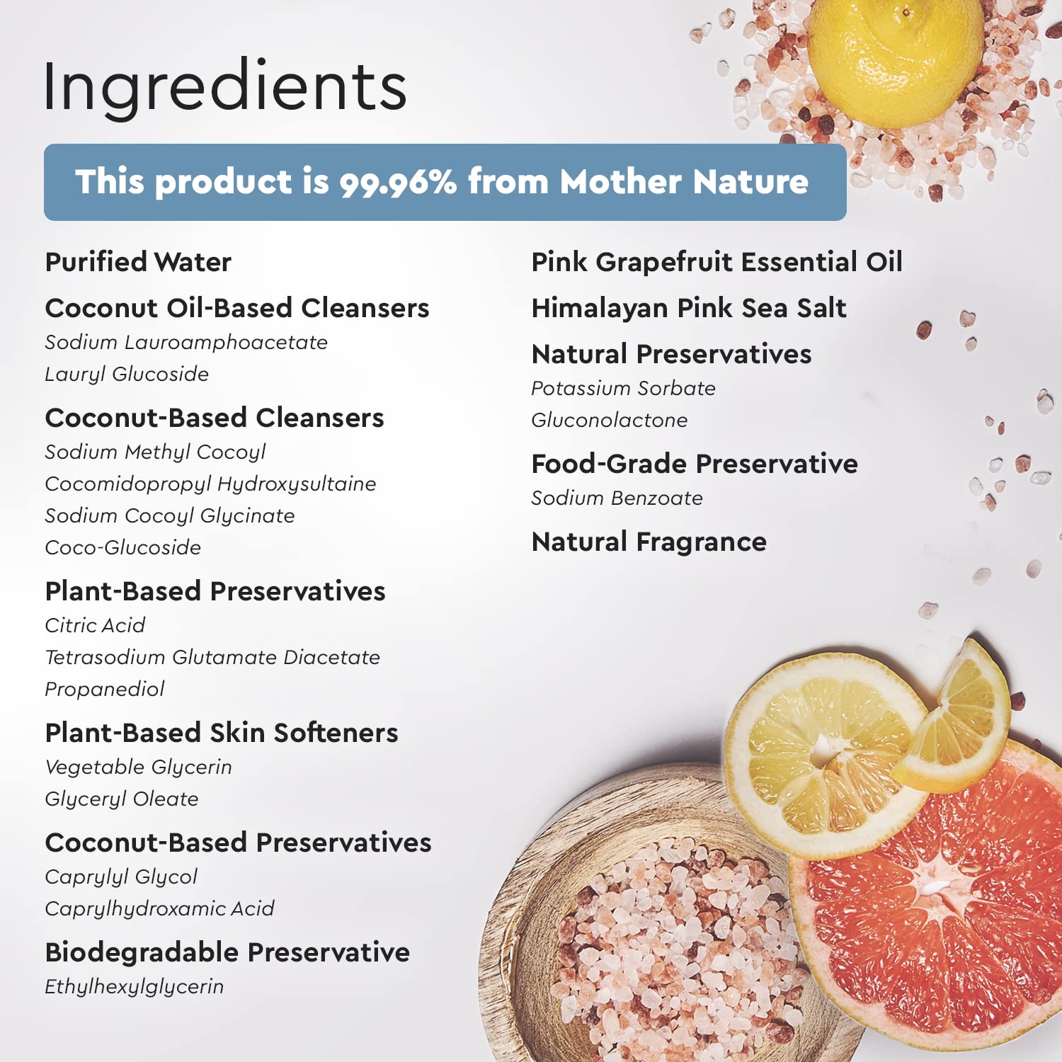 Puracy Body Wash label close-up confirms hypoallergenic gluten-free and Made in America.