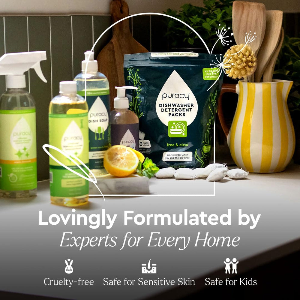Family enjoys Puracy Comfort Body Wash during morning routine