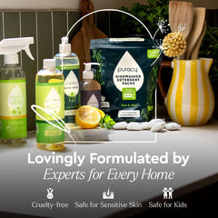 Family enjoys Puracy Comfort Body Wash during morning routine