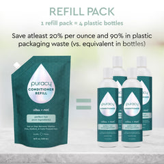 Puracy conditioner on color-treated hair close-up helps maintain vibrancy