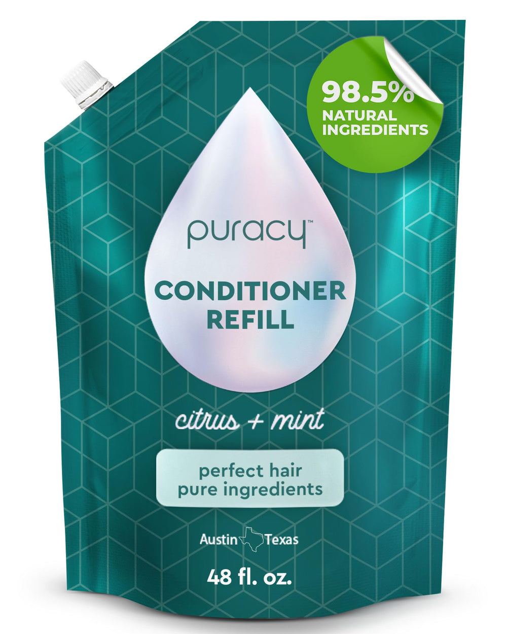 Puracy conditioner bottle pour for fine hair enhances silkiness