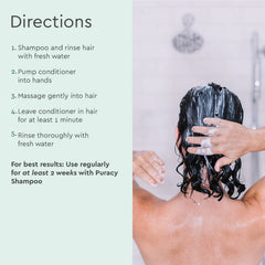 Puracy conditioner scalp hydration scene emphasizes gentle moisture