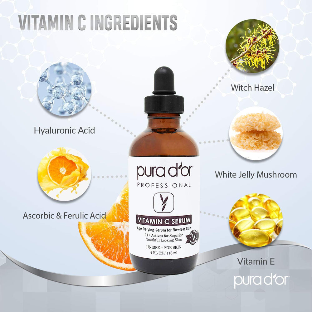 PURA D'OR dark spots close-up targeting uneven tone