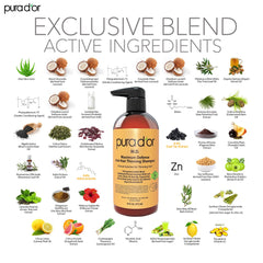 PURA D'OR bottle with pump dispenser for easy application.