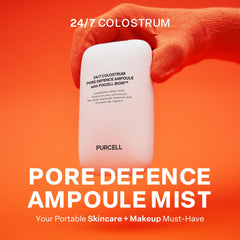 Purcell 24/7 mist spray action refreshes makeup mid-day