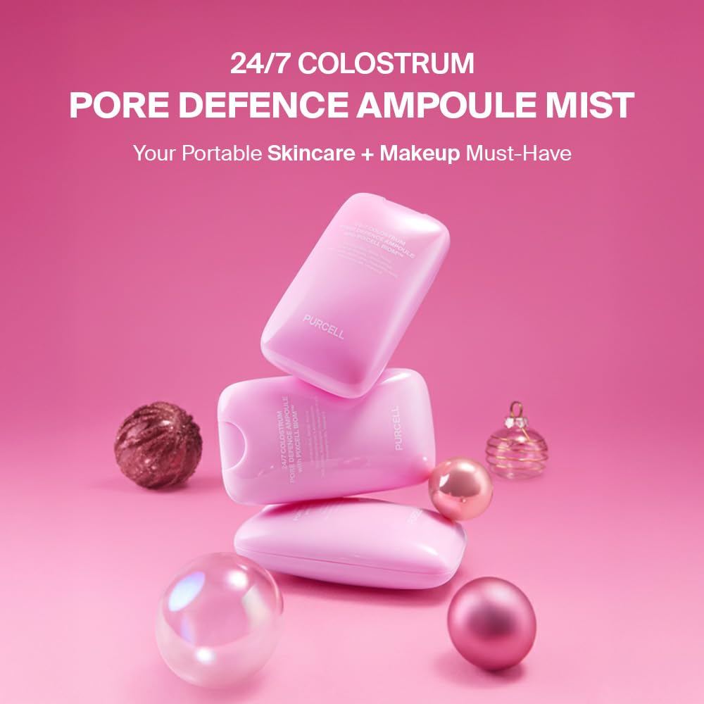 PURCELL 24/7 Colostrum Ampoule Mist pink sprayer ready for priming makeup base
