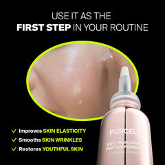 Purcell application steps illustrate quick, gentle daily routine.