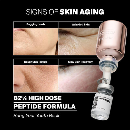 Purcell 82% peptide serum texture swatch highlights weightless absorption.