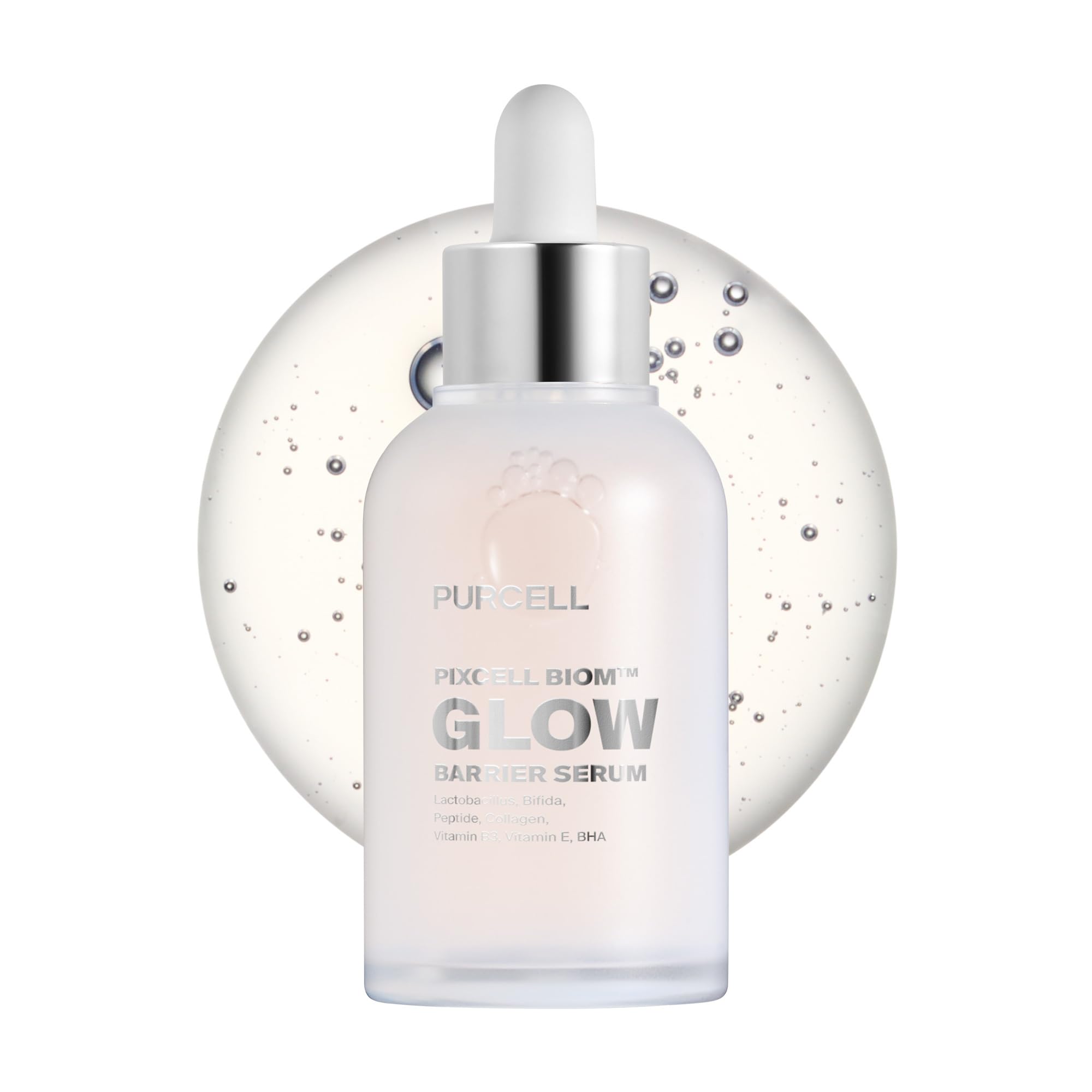 PURCELL Pixcell Biom Glow Serum bottle with a luminous hydrating finish.