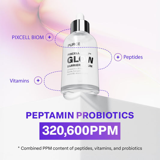 PurCELL Pixcell Biom Glow Serum texture reveals silky, quick absorption for comfort.
