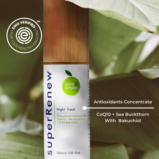 Pure & Cimple superRenew Sea Buckthorn oil application demonstrates hydrating routine