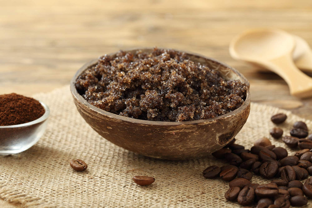 Packaging image of Pure Body Naturals Arabica Coffee Scrub in the shower