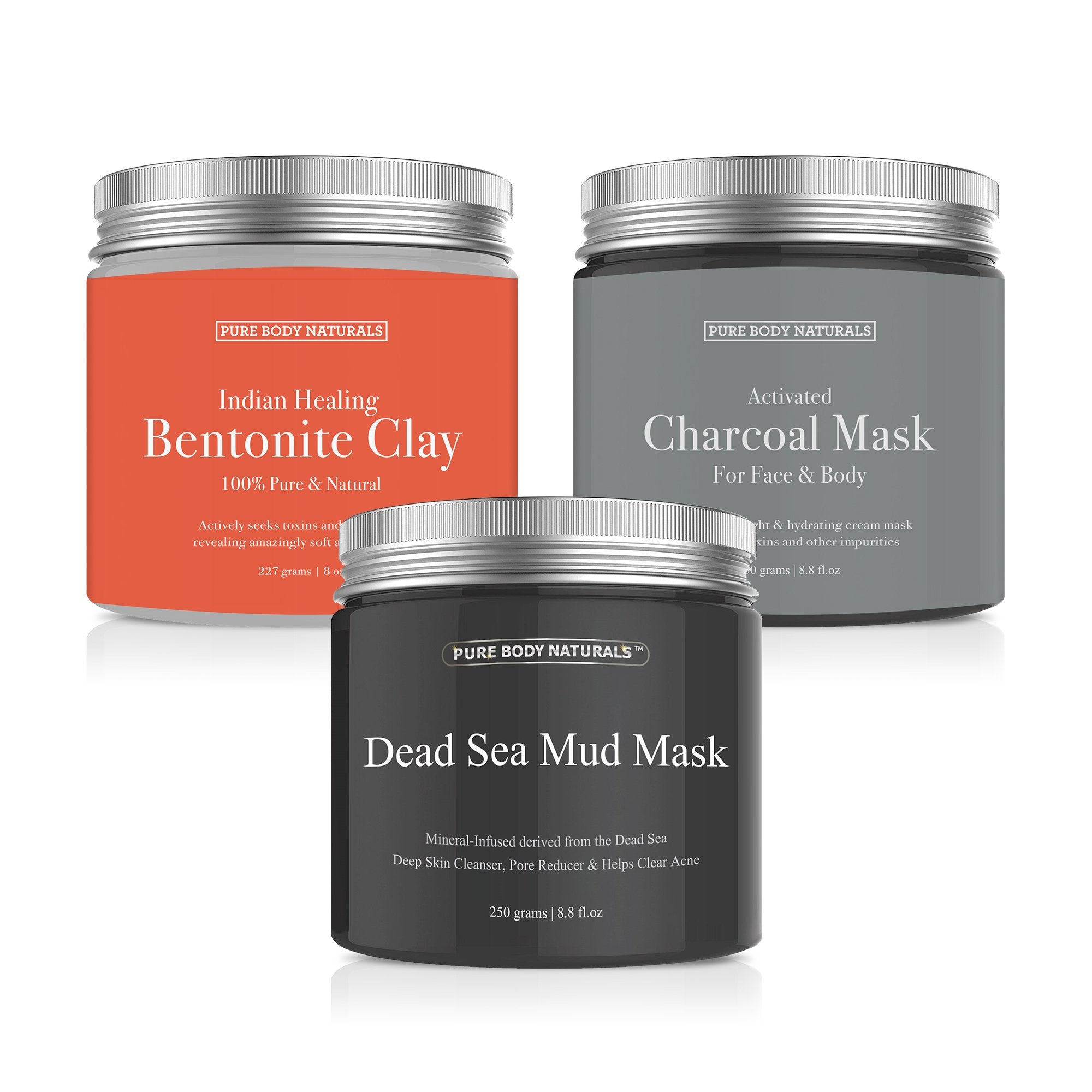 Pure Body Naturals Activated Charcoal Mask jar image highlighting deep cleansing texture for a cleaner look.