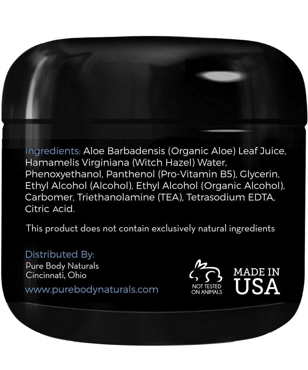 Pure Body Naturals Hair Gel applied in hand for styling
