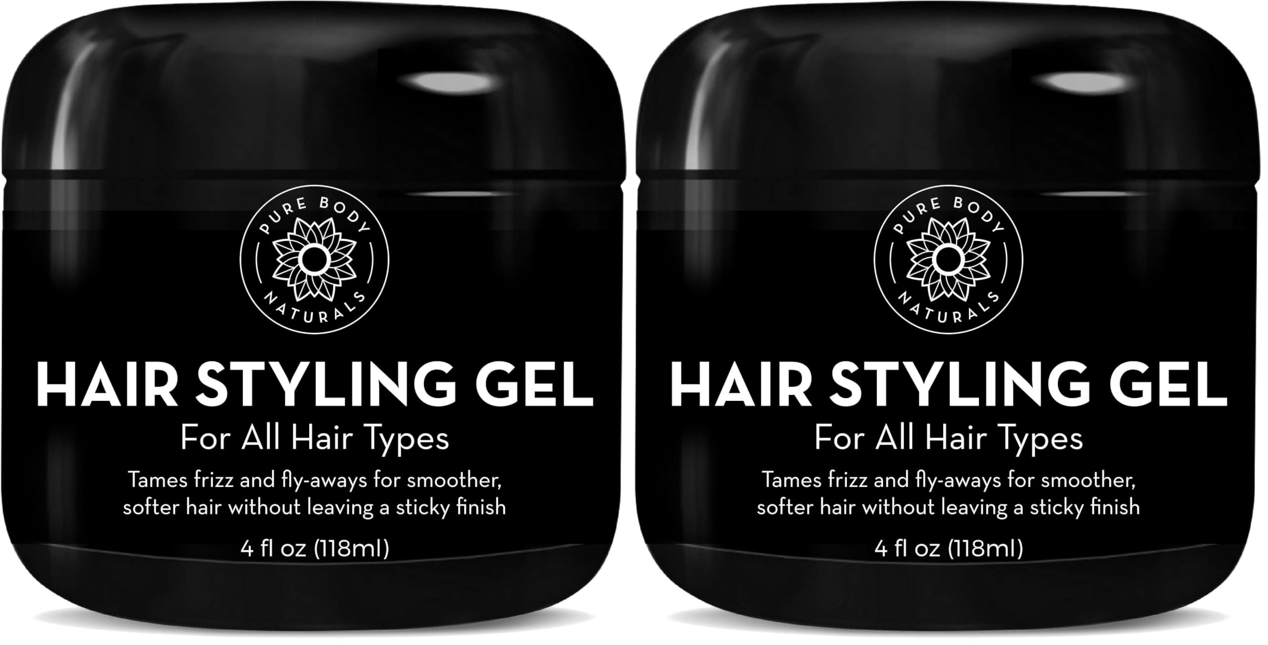Pure Body Naturals Hair Gel bottle front for daily hold