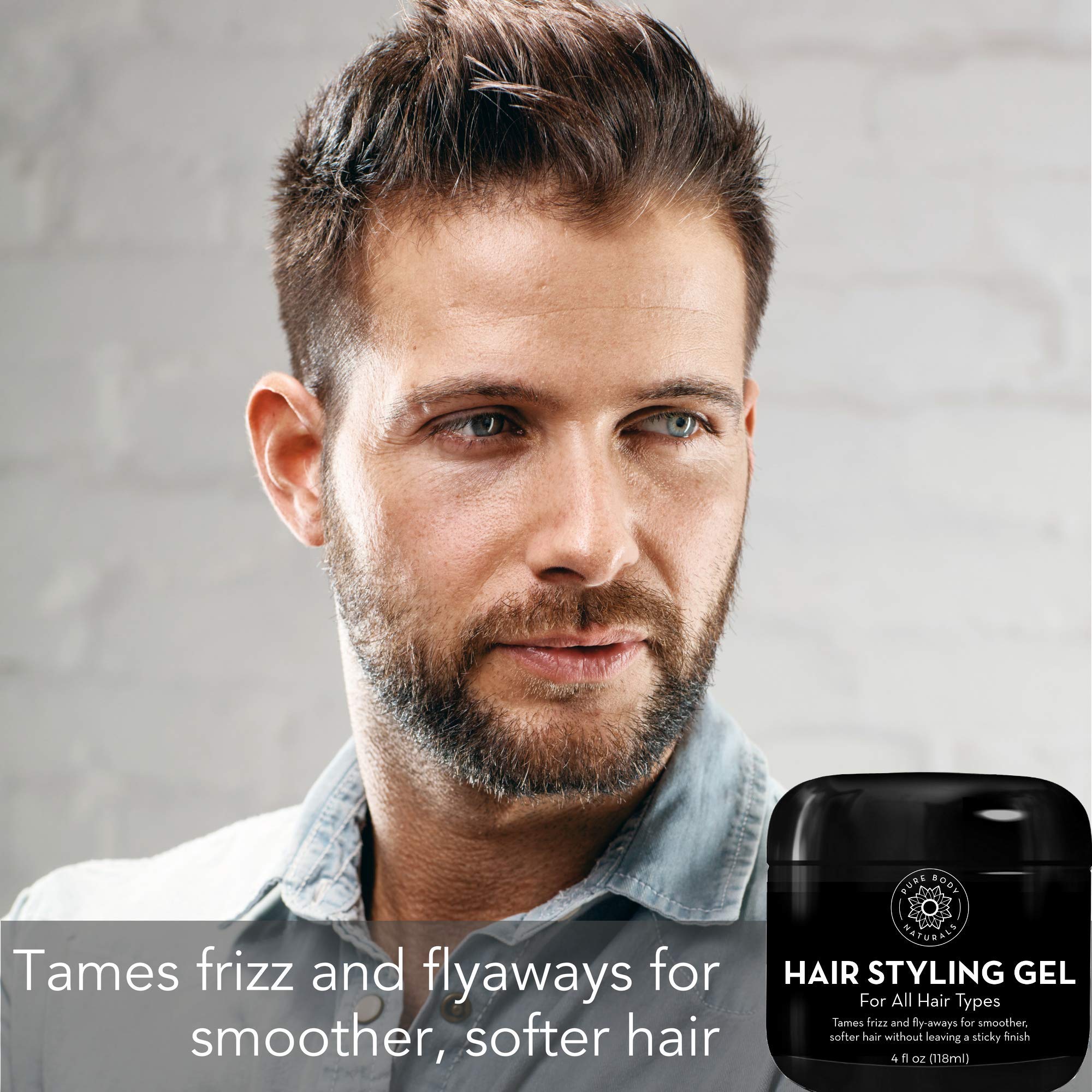 Travel-size Pure Body Naturals Hair Gel pack for on-the-go styling