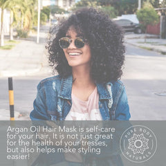 Pure Body Naturals hair mask on wet hair ready for conditioning.