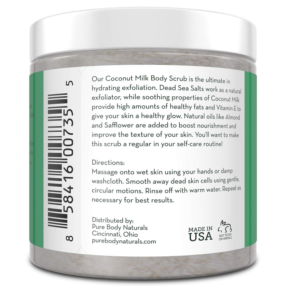 Pure Body Naturals natural ingredients label highlighting toxin-free formula