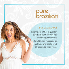 Pure Brazilian Anti-Frizz shampoo results: shiny, healthy-looking hair