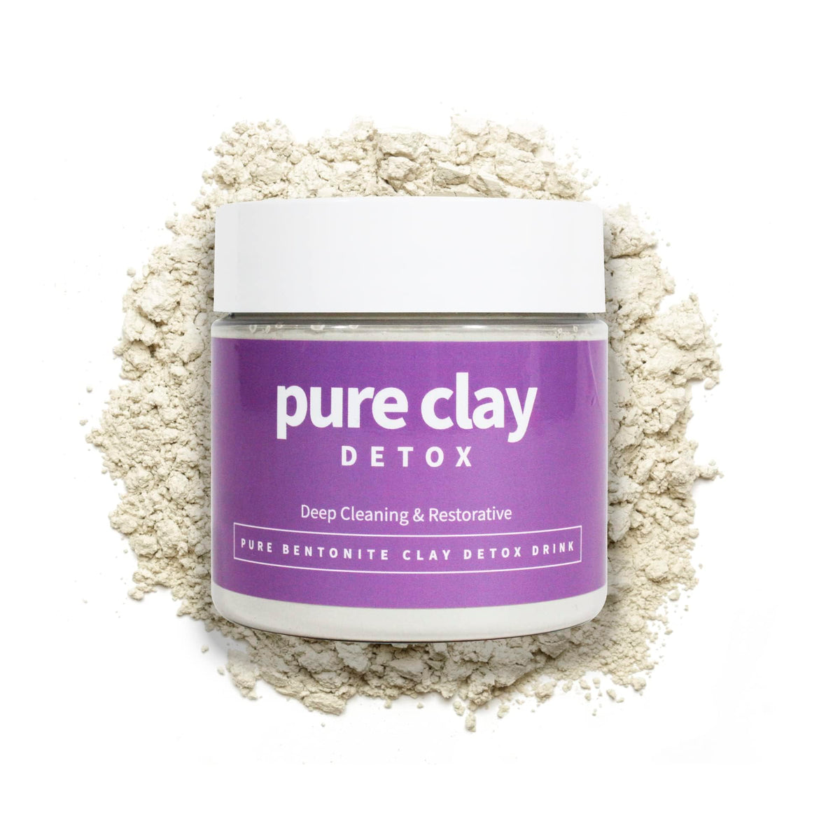 PURE CLAY calcium bentonite powder packaging ready for versatile cleansing