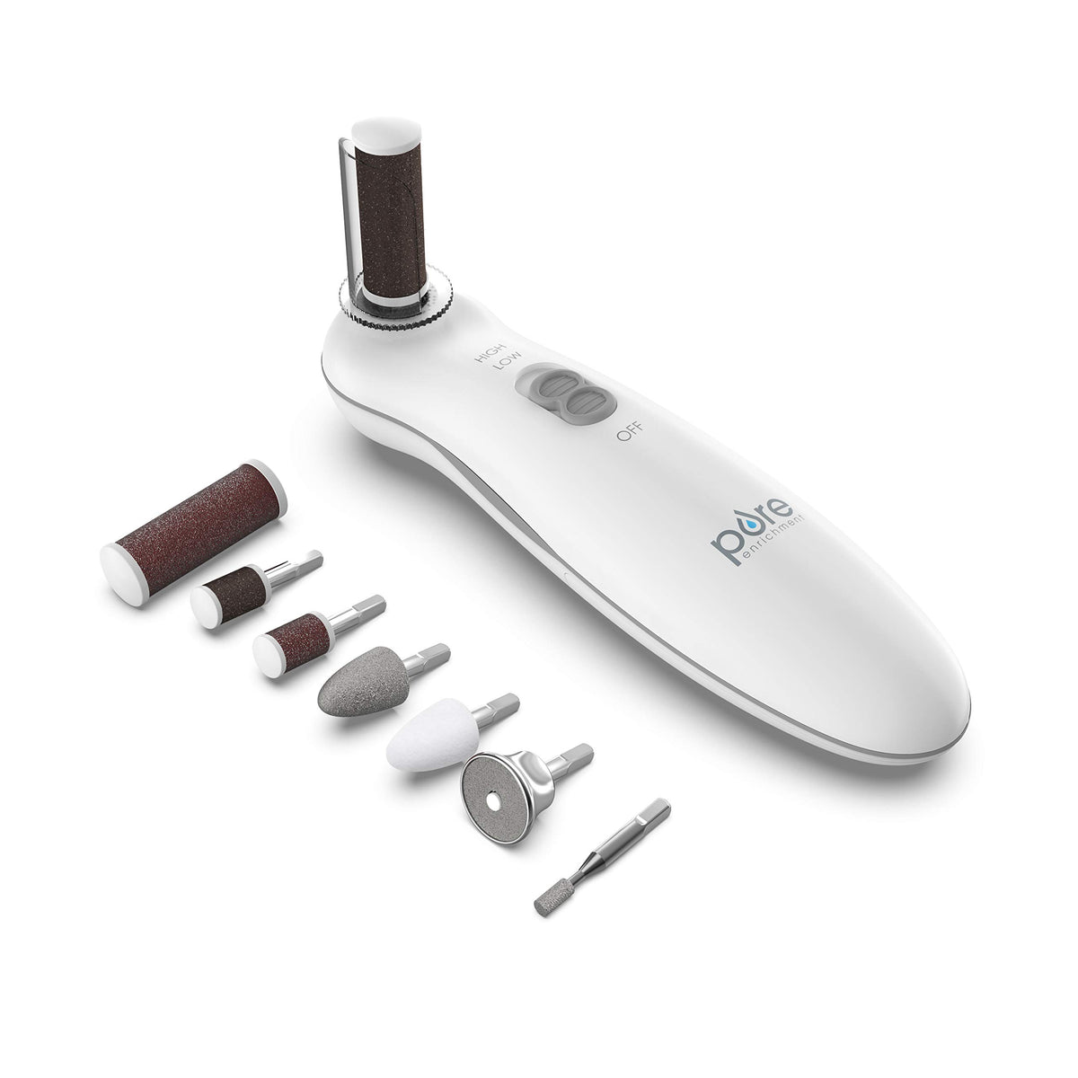 PurePedi Deluxe 10-piece pedicure set shown as a complete home nail care solution