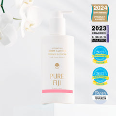 PURE FIJI bottle with coconut oil and exotic oils for deep nourishment