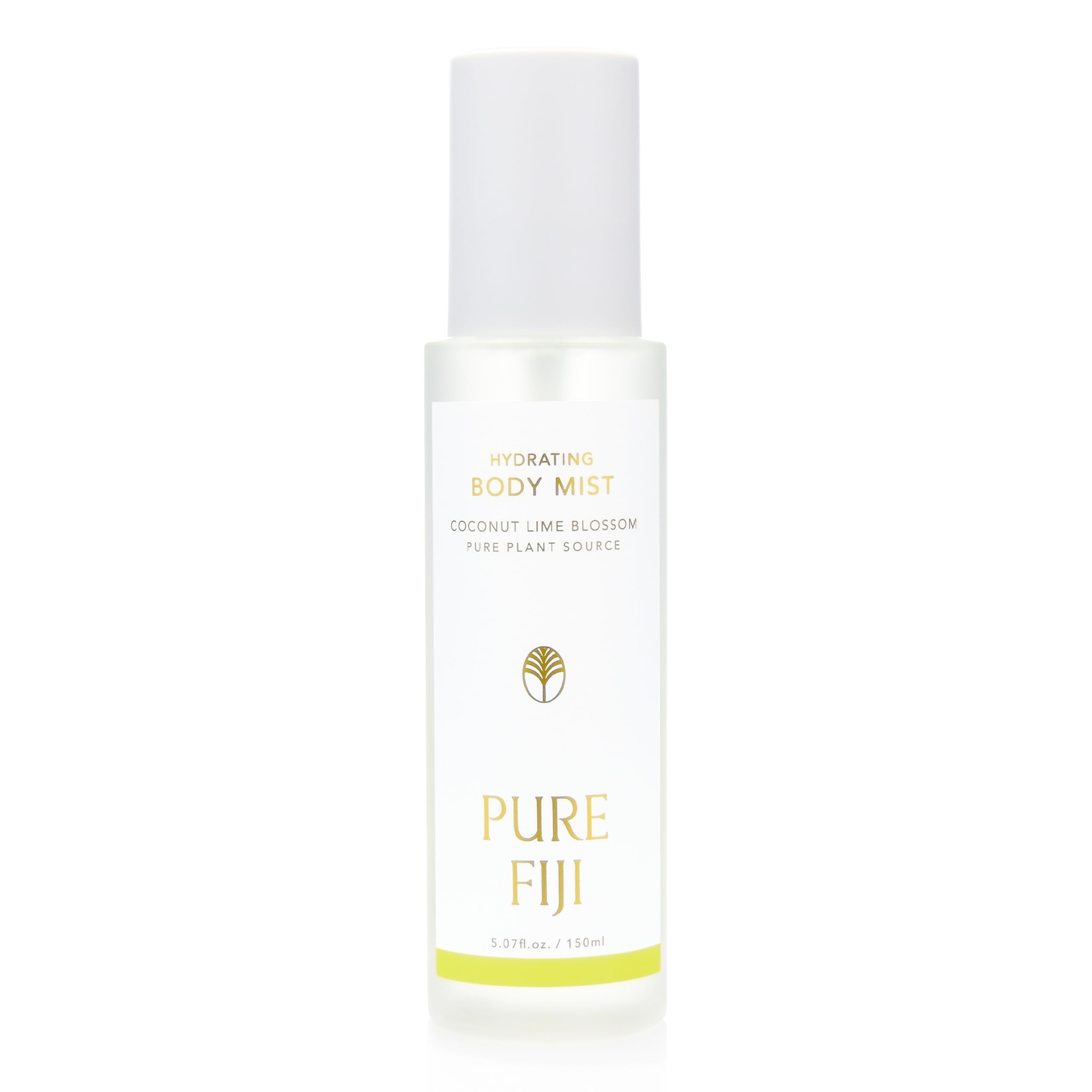 Pure Fiji Hydrating Body Mist bottle pour delivers quick hydration for skin.